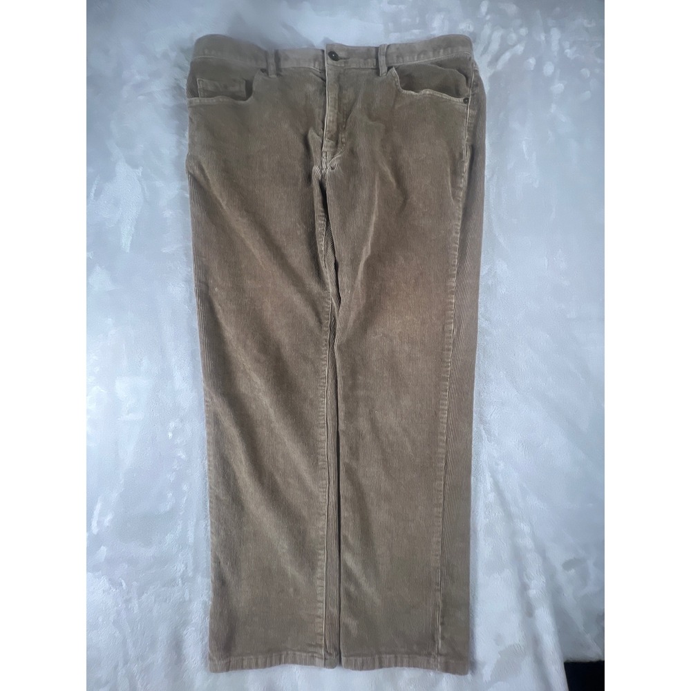 Jos A Bank 1905 Tailored Fit Corduroy Pants Me 36x29 Tan 5-Pocket Stretch Cotton